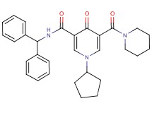 1-cyclopentyl-N-(diphenylmethyl)-4-oxo-5-(1-piperidinylcarbonyl)-1,4-dihydro-3-pyridinecarboxamide