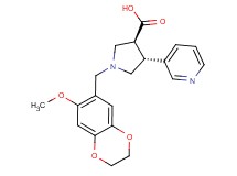 (3S*,4R*)-1-[(7-methoxy-2,3-dihydro-1,4-benzodioxin-6-yl)methyl]-4-pyridin-3-ylpyrrolidine-3-carboxylic acid