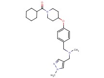 (4-{[1-(cyclohexylcarbonyl)-4-piperidinyl]oxy}benzyl)methyl[(1-methyl-1H-pyrazol-4-yl)methyl]amine