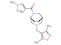 (1S*,5R*)-3-[(3,5-dimethyl-4-isoxazolyl)methyl]-6-[(1-methyl-1H-pyrazol-4-yl)carbonyl]-3,6-diazabicyclo[3.2.2]nonane