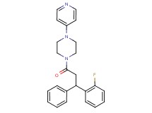 1-[3-(2-fluorophenyl)-3-phenylpropanoyl]-4-(4-pyridinyl)piperazine