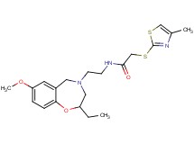 N-[2-(2-ethyl-7-methoxy-2,3-dihydro-1,4-benzoxazepin-4(5H)-yl)ethyl]-2-[(4-methyl-1,3-thiazol-2-yl)thio]acetamide