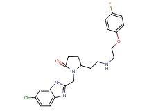 1-[(6-chloro-1H-benzimidazol-2-yl)methyl]-5-(2-{[2-(4-fluorophenoxy)ethyl]amino}ethyl)-2-pyrrolidinone