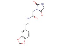 N-[2-(1,3-benzodioxol-5-yl)ethyl]-2-(2,5-dioxo-1-imidazolidinyl)acetamide