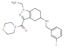 1-ethyl-N-(3-fluorobenzyl)-3-(4-thiomorpholinylcarbonyl)-4,5,6,7-tetrahydro-1H-indazol-5-amine
