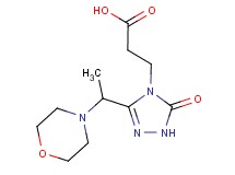 3-[3-(1-morpholin-4-ylethyl)-5-oxo-1,5-dihydro-4H-1,2,4-triazol-4-yl]propanoic acid