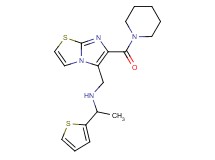 N-{[6-(1-piperidinylcarbonyl)imidazo[2,1-b][1,3]thiazol-5-yl]methyl}-1-(2-thienyl)ethanamine