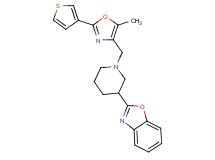 2-(1-{[5-methyl-2-(3-thienyl)-1,3-oxazol-4-yl]methyl}-3-piperidinyl)-1,3-benzoxazole