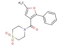 4-(5-methyl-2-phenyl-3-furoyl)thiomorpholine 1,1-dioxide