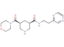 (3R*,5S*)-5-(morpholin-4-ylcarbonyl)-N-(2-pyrazin-2-ylethyl)piperidine-3-carboxamide