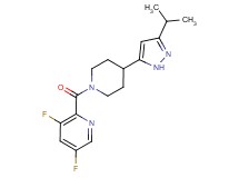 3,5-difluoro-2-{[4-(3-isopropyl-1H-pyrazol-5-yl)piperidin-1-yl]carbonyl}pyridine