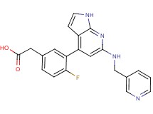 (4-fluoro-3-{6-[(pyridin-3-ylmethyl)amino]-1H-pyrrolo[2,3-b]pyridin-4-yl}phenyl)acetic acid