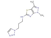 1,3-dimethyl-N-[3-(1H-1,2,3-triazol-1-yl)propyl]-1H-pyrazolo[3,4-d][1,3]thiazol-5-amine