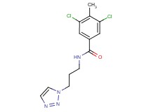 3,5-dichloro-4-methyl-N-[3-(1H-1,2,3-triazol-1-yl)propyl]benzamide
