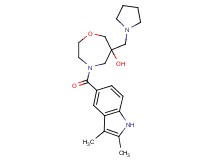 4-[(2,3-dimethyl-1H-indol-5-yl)carbonyl]-6-(pyrrolidin-1-ylmethyl)-1,4-oxazepan-6-ol