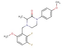 4-(2,3-difluoro-6-methoxybenzyl)-1-(4-methoxyphenyl)-3-methyl-2-piperazinone