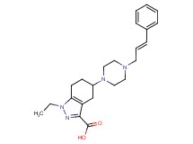 1-ethyl-5-{4-[(2E)-3-phenylprop-2-en-1-yl]piperazin-1-yl}-4,5,6,7-tetrahydro-1H-indazole-3-carboxylic acid