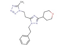 5-methyl-1-{2-[1-(2-phenylethyl)-3-(tetrahydro-2H-pyran-4-yl)-1H-1,2,4-triazol-5-yl]ethyl}-1H-tetrazole
