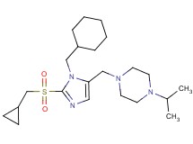 1-({1-(cyclohexylmethyl)-2-[(cyclopropylmethyl)sulfonyl]-1H-imidazol-5-yl}methyl)-4-isopropylpiperazine