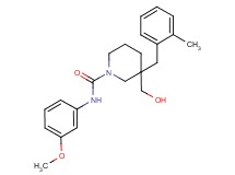 3-(hydroxymethyl)-N-(3-methoxyphenyl)-3-(2-methylbenzyl)-1-piperidinecarboxamide