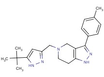 5-[(5-tert-butyl-1H-pyrazol-3-yl)methyl]-3-(4-methylphenyl)-4,5,6,7-tetrahydro-1H-pyrazolo[4,3-c]pyridine