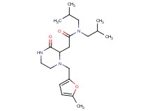 N,N-diisobutyl-2-{1-[(5-methyl-2-furyl)methyl]-3-oxo-2-piperazinyl}acetamide