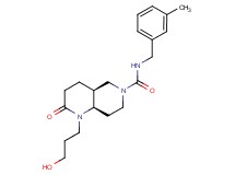 (4aS*,8aR*)-1-(3-hydroxypropyl)-N-(3-methylbenzyl)-2-oxooctahydro-1,6-naphthyridine-6(2H)-carboxamide