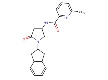 N-[1-(2,3-dihydro-1H-inden-2-yl)-5-oxo-3-pyrrolidinyl]-6-methyl-2-pyridinecarboxamide