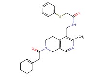 N-{[7-(1-cyclohexen-1-ylacetyl)-3-methyl-5,6,7,8-tetrahydro-2,7-naphthyridin-4-yl]methyl}-2-(phenylthio)acetamide