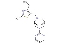 (1R*,5R*)-6-[(4-ethyl-2-methyl-1,3-thiazol-5-yl)methyl]-3-(2-pyrimidinyl)-3,6-diazabicyclo[3.2.2]nonane