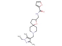 N-({8-[(1-ethyl-3,5-dimethyl-1H-pyrazol-4-yl)methyl]-1-oxa-8-azaspiro[4.5]dec-2-yl}methyl)-2-furamide