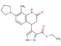 ethyl 4-(8-methyl-2-oxo-7-pyrrolidin-1-yl-1,2,3,4-tetrahydroquinolin-4-yl)-1H-pyrazole-3-carboxylate