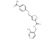 5-[(4-acetylphenoxy)methyl]-N-[(3-methyl-4-pyridinyl)methyl]-3-isoxazolecarboxamide