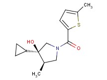 (3R*,4R*)-3-cyclopropyl-4-methyl-1-[(5-methyl-2-thienyl)carbonyl]pyrrolidin-3-ol