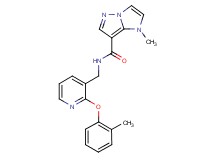 1-methyl-N-{[2-(2-methylphenoxy)pyridin-3-yl]methyl}-1H-imidazo[1,2-b]pyrazole-7-carboxamide