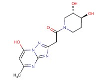 (3S*,4S*)-1-[(7-hydroxy-5-methyl[1,2,4]triazolo[1,5-a]pyrimidin-2-yl)acetyl]piperidine-3,4-diol