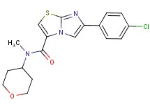 6-(4-chlorophenyl)-N-methyl-N-(tetrahydro-2H-pyran-4-yl)imidazo[2,1-b][1,3]thiazole-3-carboxamide