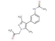 N-{3-[3,5-dimethyl-1-(2-oxopropyl)-1H-pyrazol-4-yl]phenyl}acetamide