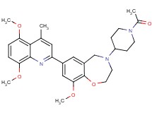4-(1-acetyl-4-piperidinyl)-7-(5,8-dimethoxy-4-methyl-2-quinolinyl)-9-methoxy-2,3,4,5-tetrahydro-1,4-benzoxazepine