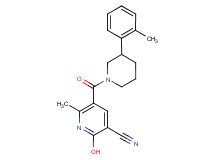 2-hydroxy-6-methyl-5-{[3-(2-methylphenyl)-1-piperidinyl]carbonyl}nicotinonitrile
