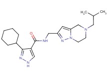 3-cyclohexyl-N-[(5-isobutyl-4,5,6,7-tetrahydropyrazolo[1,5-a]pyrazin-2-yl)methyl]-1H-pyrazole-4-carboxamide