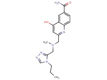 4-hydroxy-2-({methyl[(4-propyl-4H-1,2,4-triazol-3-yl)methyl]amino}methyl)quinoline-6-carboxamide