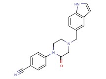 4-[4-(1H-indol-5-ylmethyl)-2-oxo-1-piperazinyl]benzonitrile