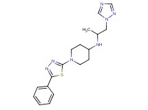 N-[1-methyl-2-(1H-1,2,4-triazol-1-yl)ethyl]-1-(5-phenyl-1,3,4-thiadiazol-2-yl)piperidin-4-amine
