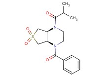 (4aS*,7aR*)-1-benzoyl-4-isobutyryloctahydrothieno[3,4-b]pyrazine 6,6-dioxide