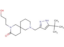 8-[(5-tert-butyl-1H-pyrazol-3-yl)methyl]-2-(3-hydroxypropyl)-2,8-diazaspiro[5.5]undecan-3-one