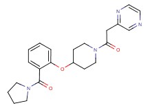 2-(2-oxo-2-{4-[2-(pyrrolidin-1-ylcarbonyl)phenoxy]piperidin-1-yl}ethyl)pyrazine