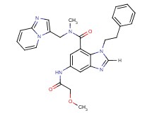 N-(imidazo[1,2-a]pyridin-3-ylmethyl)-5-[(methoxyacetyl)amino]-N-methyl-1-(2-phenylethyl)-1H-benzimidazole-7-carboxamide