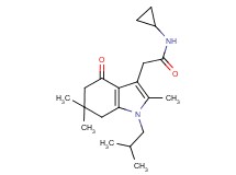 N-cyclopropyl-2-(1-isobutyl-2,6,6-trimethyl-4-oxo-4,5,6,7-tetrahydro-1H-indol-3-yl)acetamide