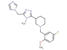 1-(5-fluoro-2-methoxybenzyl)-3-[5-(1H-imidazol-1-ylmethyl)-4-methyl-4H-1,2,4-triazol-3-yl]piperidine
